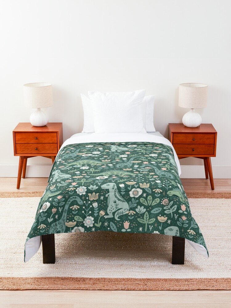 Alternate view of Folk Floral Dinosaur Comforter