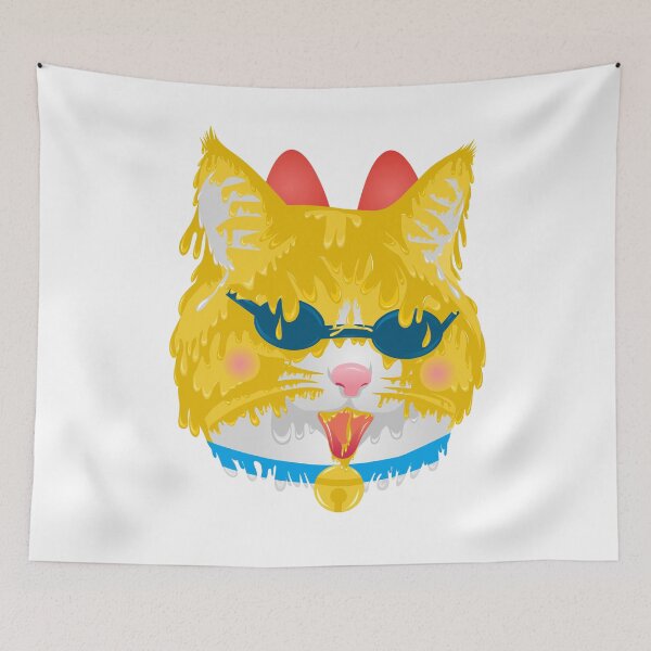 Item preview, Yellow necklace yellow cat grime art illustration designed and sold by AmsaOza.