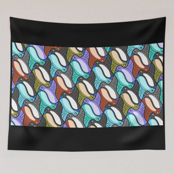 Item preview, Penguin Geometric Patter designed and sold by JLCableStudio.