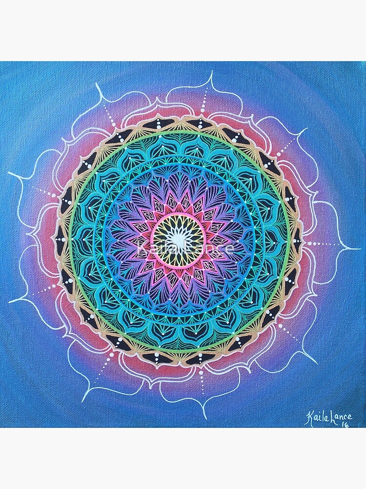 Mandala ~ Blue Fancy Art Board Print for Sale by Kaila Lance