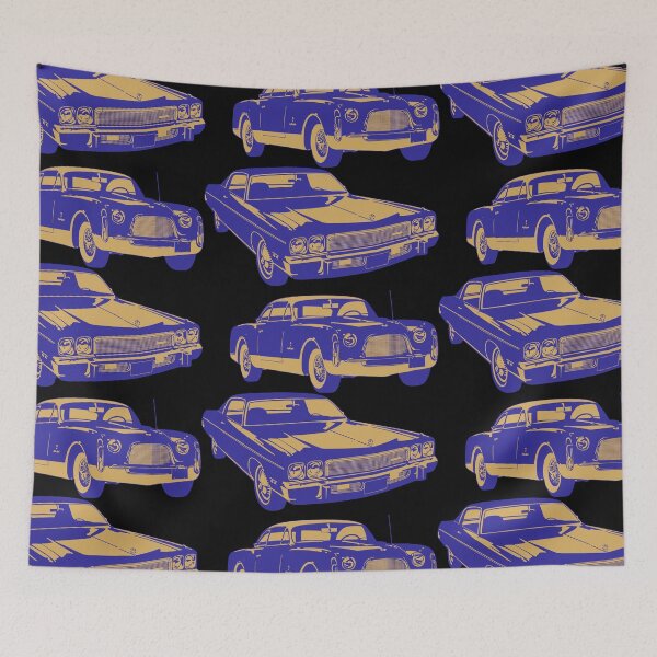 Item preview, Old School Blue Cars designed and sold by ChristinasMess.