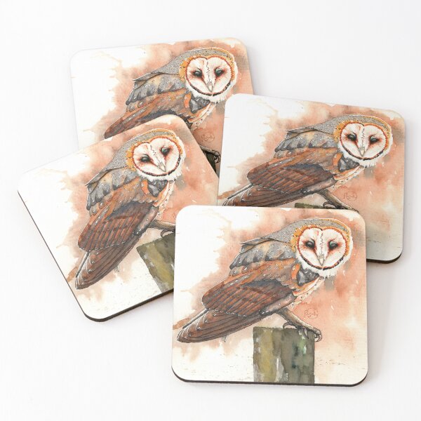 Item preview, Barn Owl, watercolor artwork prints designed and sold by TimeDoorStar Studio.