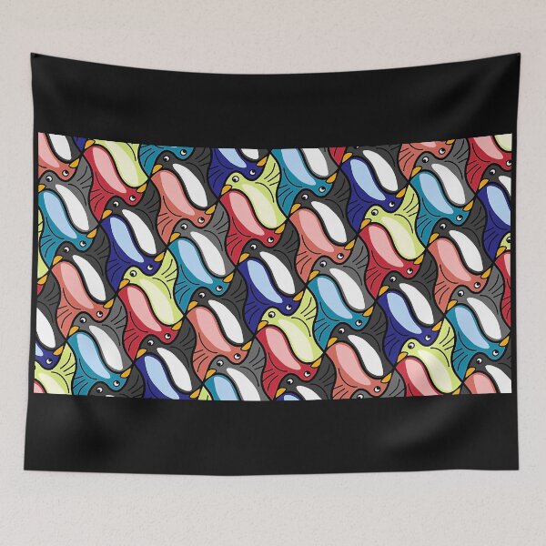 Item preview, Penguin Geometric Patter designed and sold by JLCableStudio.