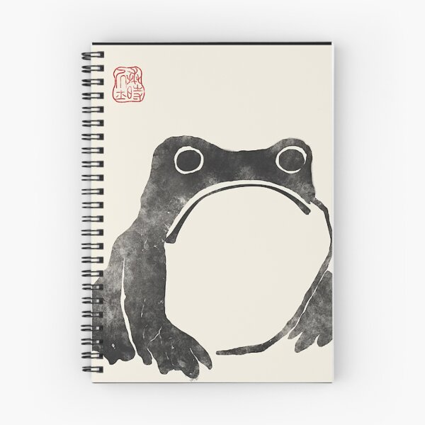 Aperçu de l'œuvre Grenouille peu impressionnée | Crapaud imprimé japonais à l'encre | Peinture de crapaud Matsumoto Houji | Impression artistique japonaise créée et vendue par OiaK.