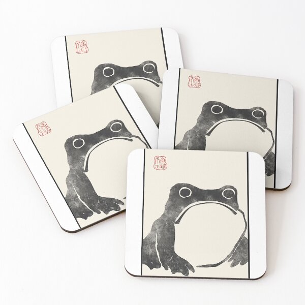 Item preview, Unimpressed Frog | Japanese Print Toad in Ink | Toad Painting Matsumoto Houji | Japanese Art Print  designed and sold by OiaK.