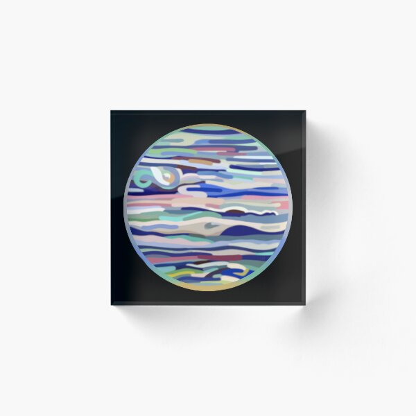Item preview, UV Jupiter - Digital Painting - Colorful Trippy Lines - Round Transparent Background for Customization or Stickers designed and sold by Lucidesigns.