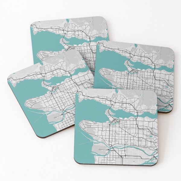 Item preview, Vancouver BC Canada Map - Minimal Style w/ Roads designed and sold by wxnw-designs.