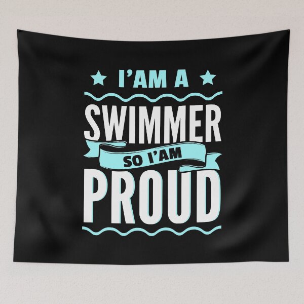 Item preview, I am A Swimmer So I am Proud | Swimmer quote designed and sold by Tremendo.