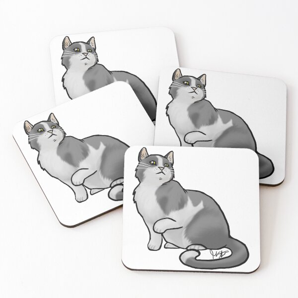 Artikelvorschau, Katze - Europäisch Kurzhaar - Schwarz und Weiß entworfen und verkauft von Jennifer Stolzer.