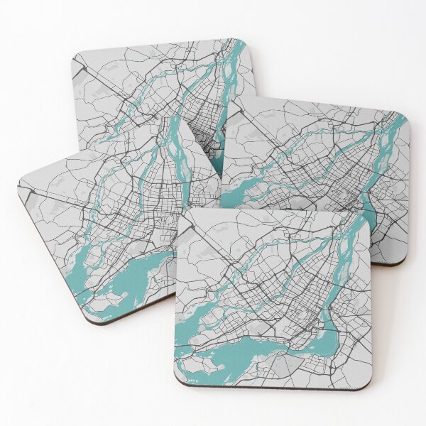 Item preview, Montreal QC Canada Map - Minimal Style w/ Roads designed and sold by wxnw-designs.