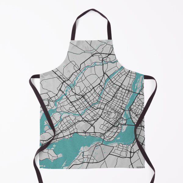 Item preview, Montreal QC Canada Map - Minimal Style w/ Roads designed and sold by wxnw-designs.