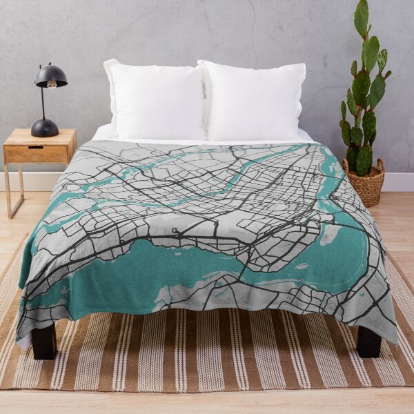 Item preview, Montreal QC Canada Map - Minimal Style w/ Roads designed and sold by wxnw-designs.