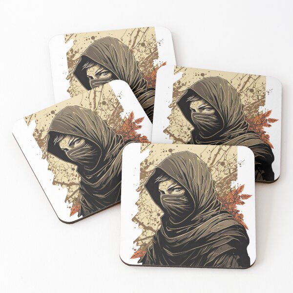Item preview, Ninja with aggressive anime-style expression designed and sold by Peregrino96.