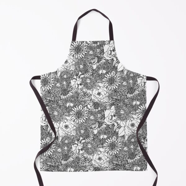 Item preview, Black And White Australian Outback Wildflowers  designed and sold by Sketchbook Designs.