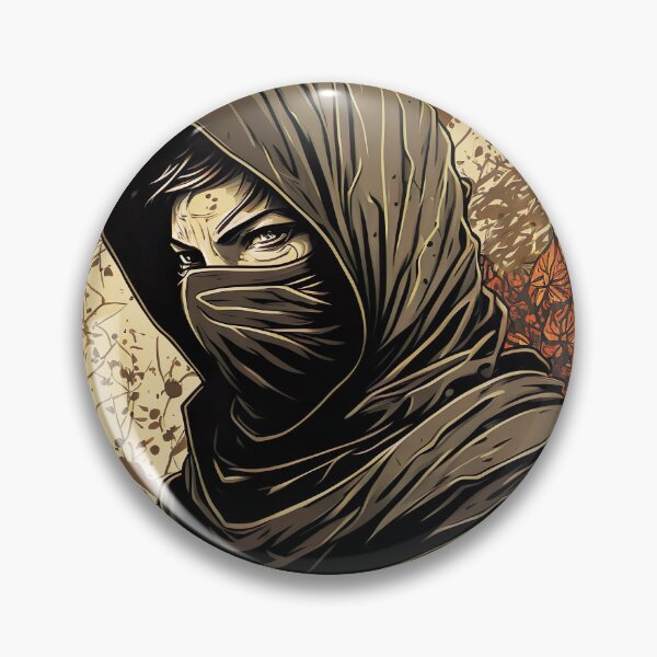 Item preview, Ninja with aggressive anime-style expression designed and sold by Peregrino96.