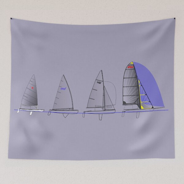 Item preview, Four Sail boat Racing Sailing Boating  designed and sold by ChristinasMess.