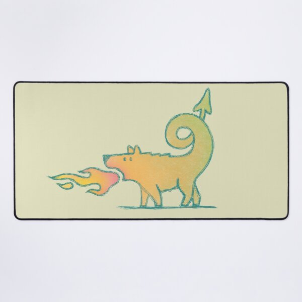 Item preview, Dinkum, the Dragon Dingo - for light background designed and sold by BrownWoodRobot.