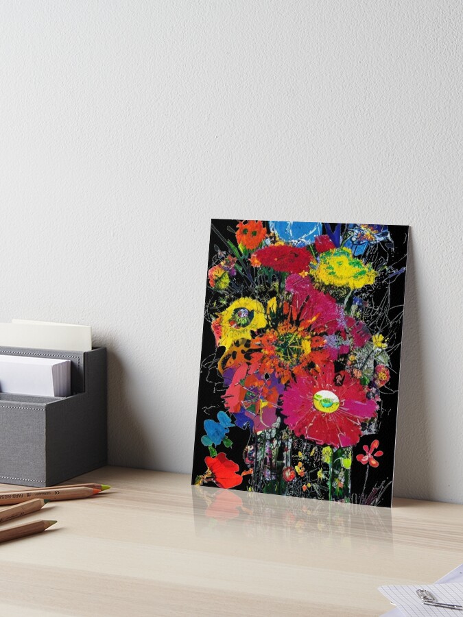 Buy Cute Abstract Acrylic 8x10 Canvas Painting With Flowers