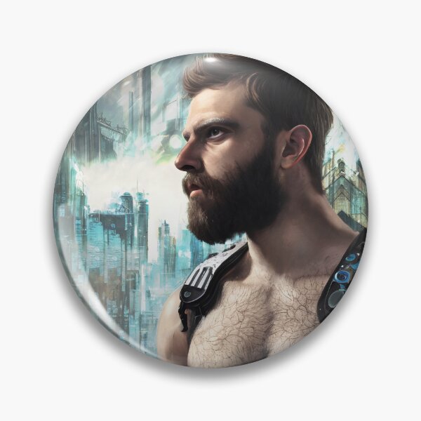 Item preview, Cyberpunk Image of Bear Survivor designed and sold by LthrDaddyBear.