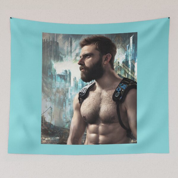 Item preview, Cyberpunk Image of Bear Survivor designed and sold by LthrDaddyBear.