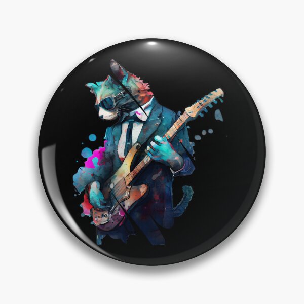 Item preview, Guitar crazy cat designed and sold by HarriPaloma.