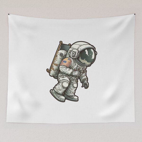 Item preview, Astronauta americano de dibujos animados designed and sold by RandomReviews.