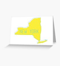 New York Neon Yellow Greeting Card