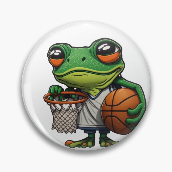 Item preview, A frog holding a basketball designed and sold by RandomReviews.