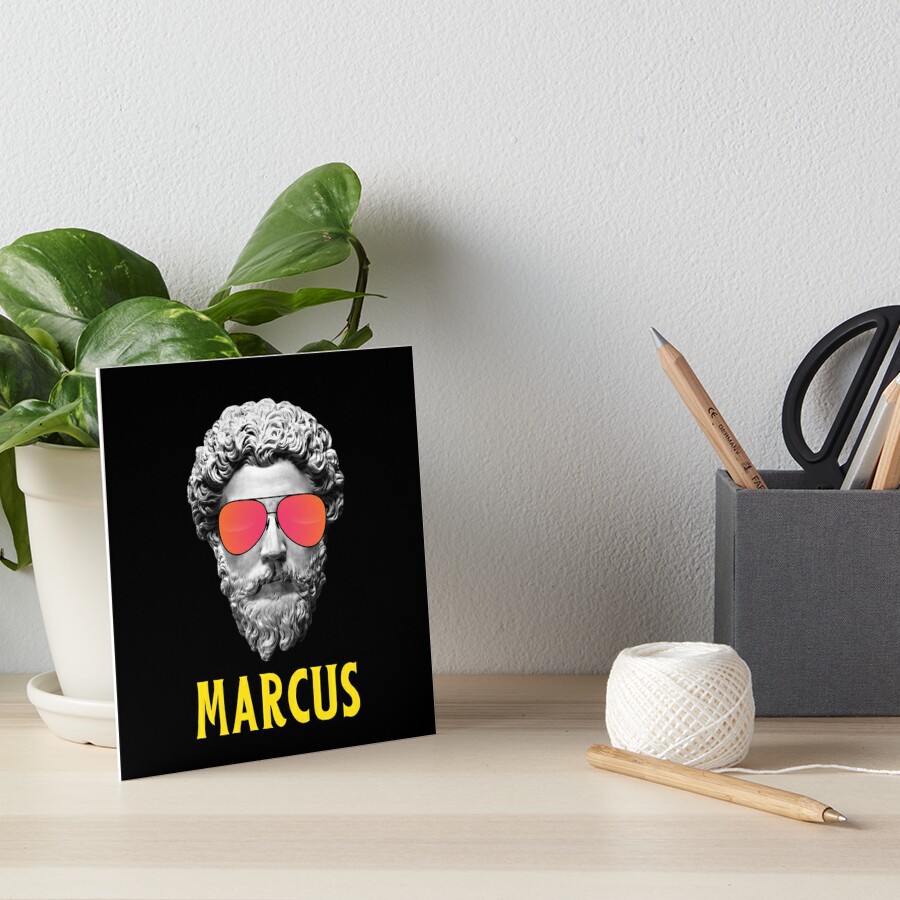 Funny Philosophy Marcus Aurelius Wsunglasses Philosophy Meme Art Board Print For Sale By