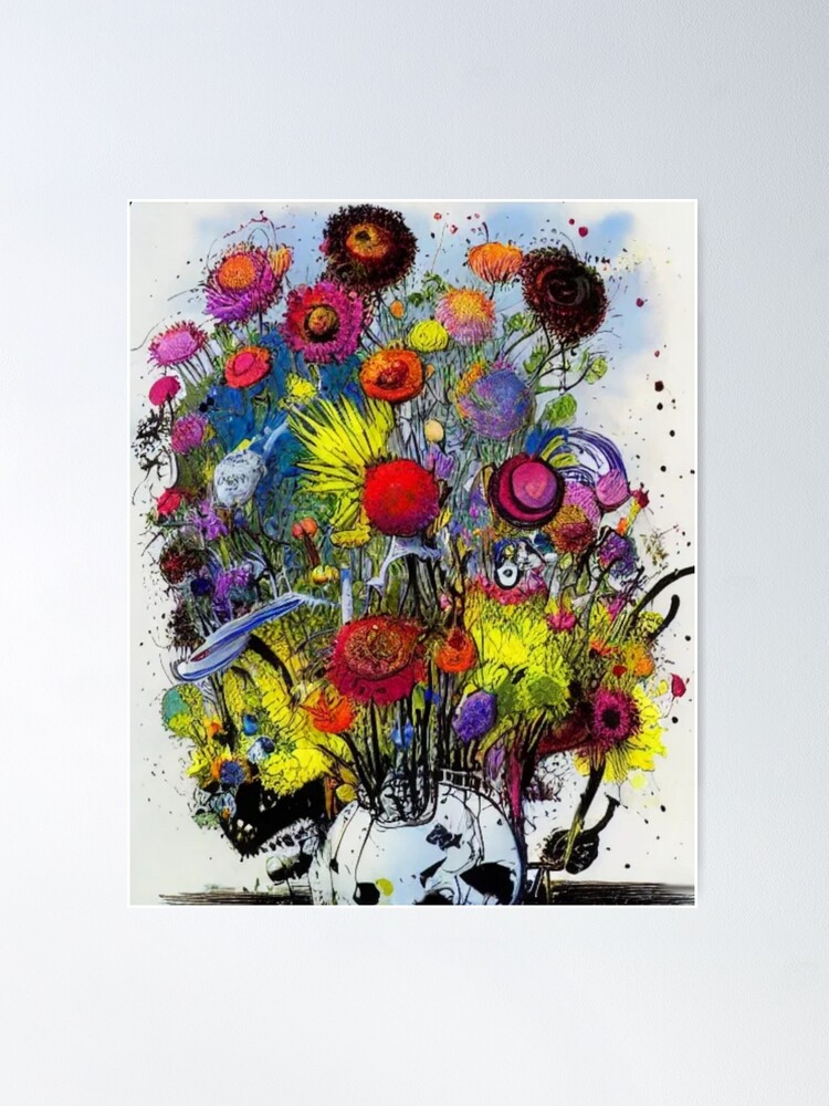Coloring Flowers with Spray Paint
