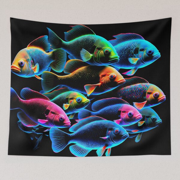 Item preview, School of Neon Fish designed and sold by FunWearVM.