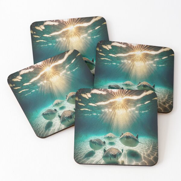 Item preview, Ocean Deep  Inhabitants Stingray Underwater Life Oil Painting  designed and sold by Trendy Valley .