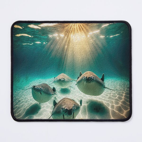 Item preview, Ocean Deep  Inhabitants Stingray Underwater Life Oil Painting  designed and sold by Trendy Valley .