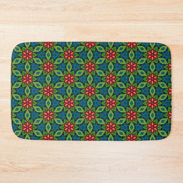 Item preview, Red and Pink Floral Hexagon  designed and sold by debutpagesart.