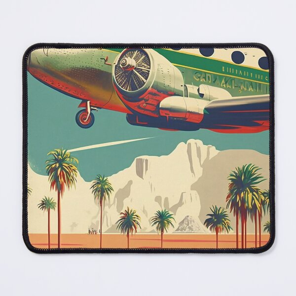 Item preview, Egypt Plane Vintage Travel Art Poster designed and sold by OldTravelArt.