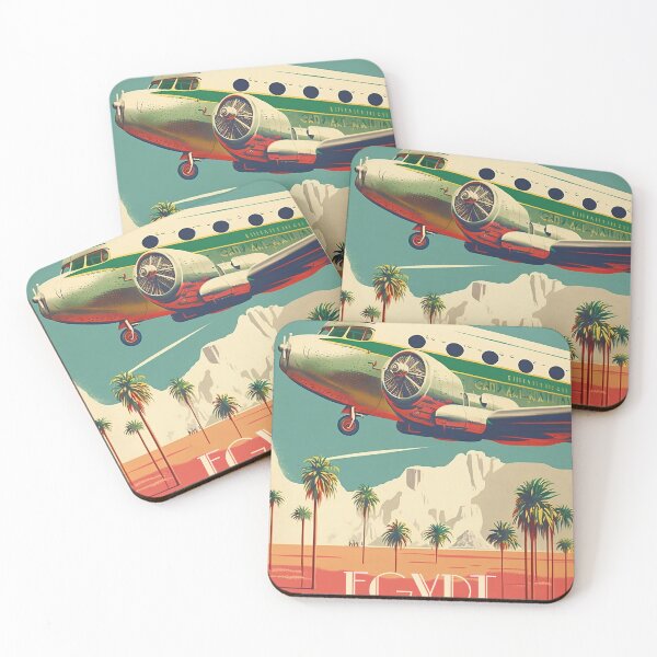 Item preview, Egypt Plane Vintage Travel Art Poster designed and sold by OldTravelArt.
