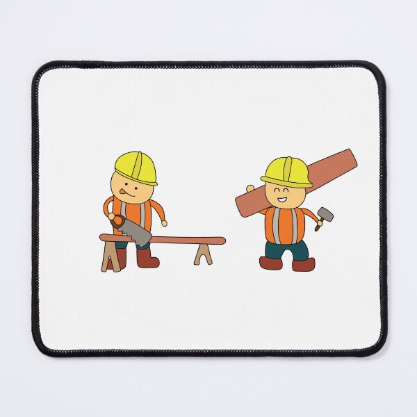 Item preview, Kids drawing of carpenter sawing a log and the other carrying a wood designed and sold by wordspotrayal.