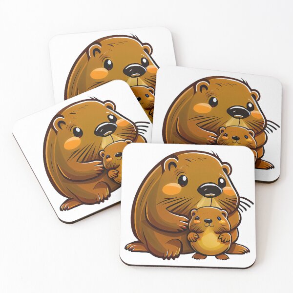Item preview, Chubby Beaver with baby designed and sold by TheBrainArt.