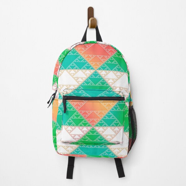 Item preview, xmas sierpinski triangles - apricot & teal designed and sold by BrownWoodRobot.