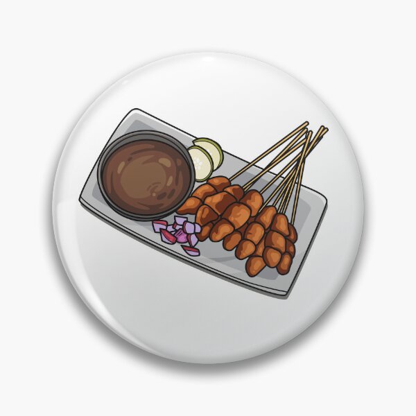 Item preview, Satay cartoon illustration designed and sold by Misscartoon.