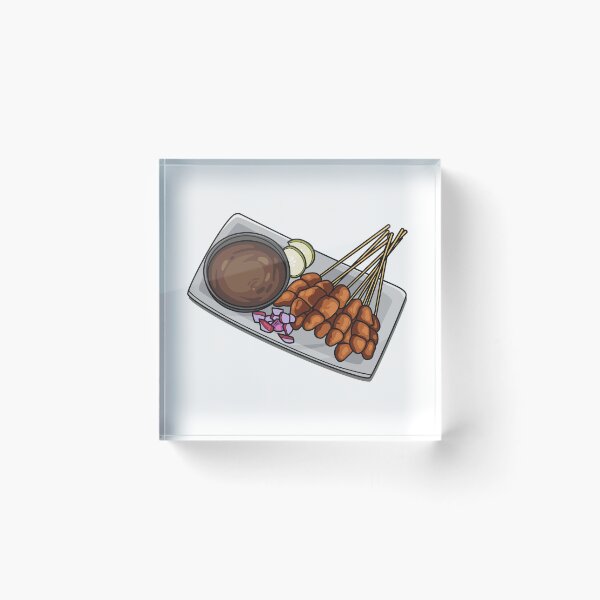 Item preview, Satay cartoon illustration designed and sold by Misscartoon.