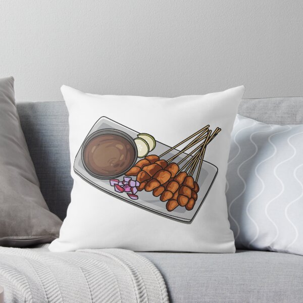 Item preview, Satay cartoon illustration designed and sold by Misscartoon.