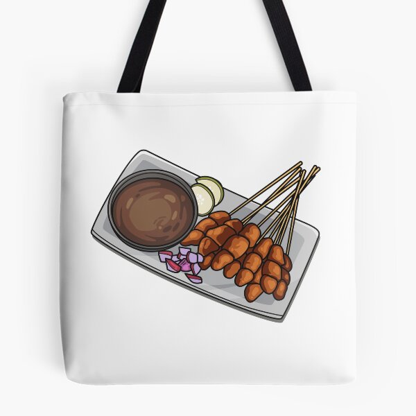 Item preview, Satay cartoon illustration designed and sold by Misscartoon.