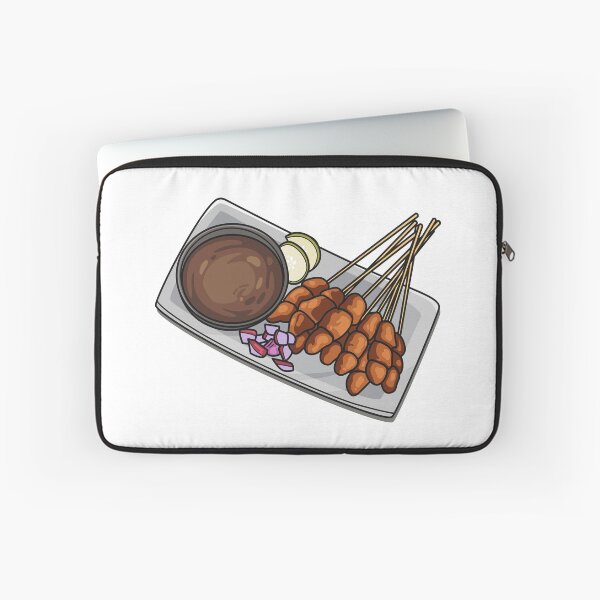 Item preview, Satay cartoon illustration designed and sold by Misscartoon.