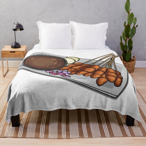 Item preview, Satay cartoon illustration designed and sold by Misscartoon.