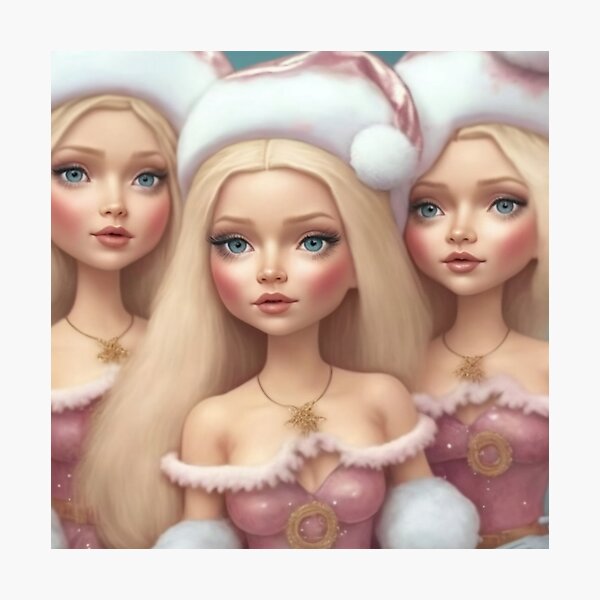 Christmas girls Photographic Print