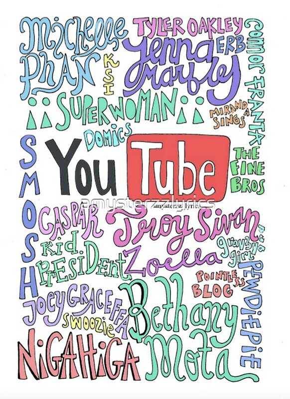 "YouTube" Posters by amysterzzlyrics Redbubble