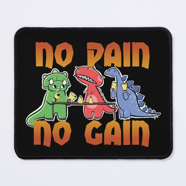 Item preview, No Pain No Gain Dinosaur Handbell Practice designed and sold by SubtleSplit.