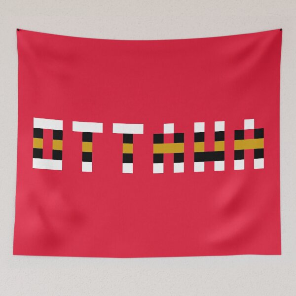 Item preview, Pixel NHL Ottawa in Home Colors designed and sold by gkillerb.