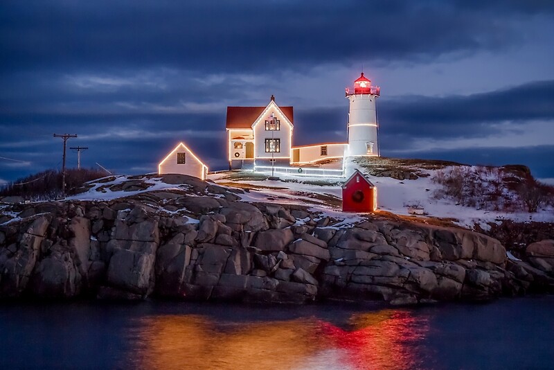 Nubble lighthouse christmas lights 2025